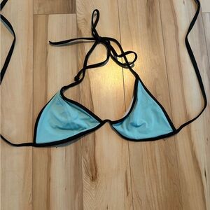 Victoria's Secret Blue and Black Bikini Top